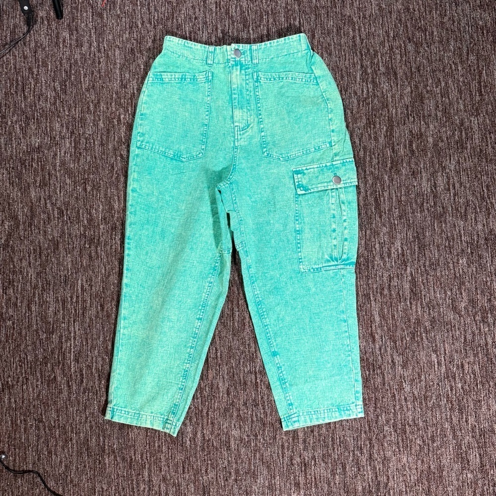 Oli & Hali Mineral Washed baggy cargo pants green Small